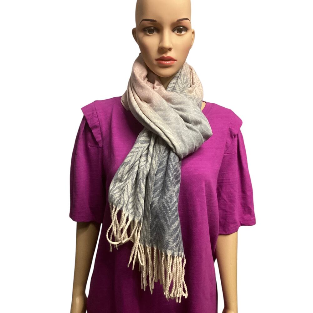 Exclusive cashmere tricolor scarf diamond pattern 72x26